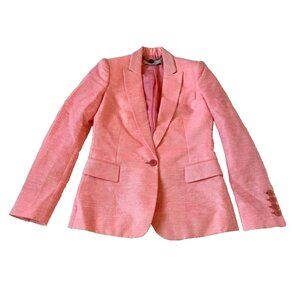 Stella McCartney Womens 36 pink Blazer Jacket Suit Coquette Career Textured